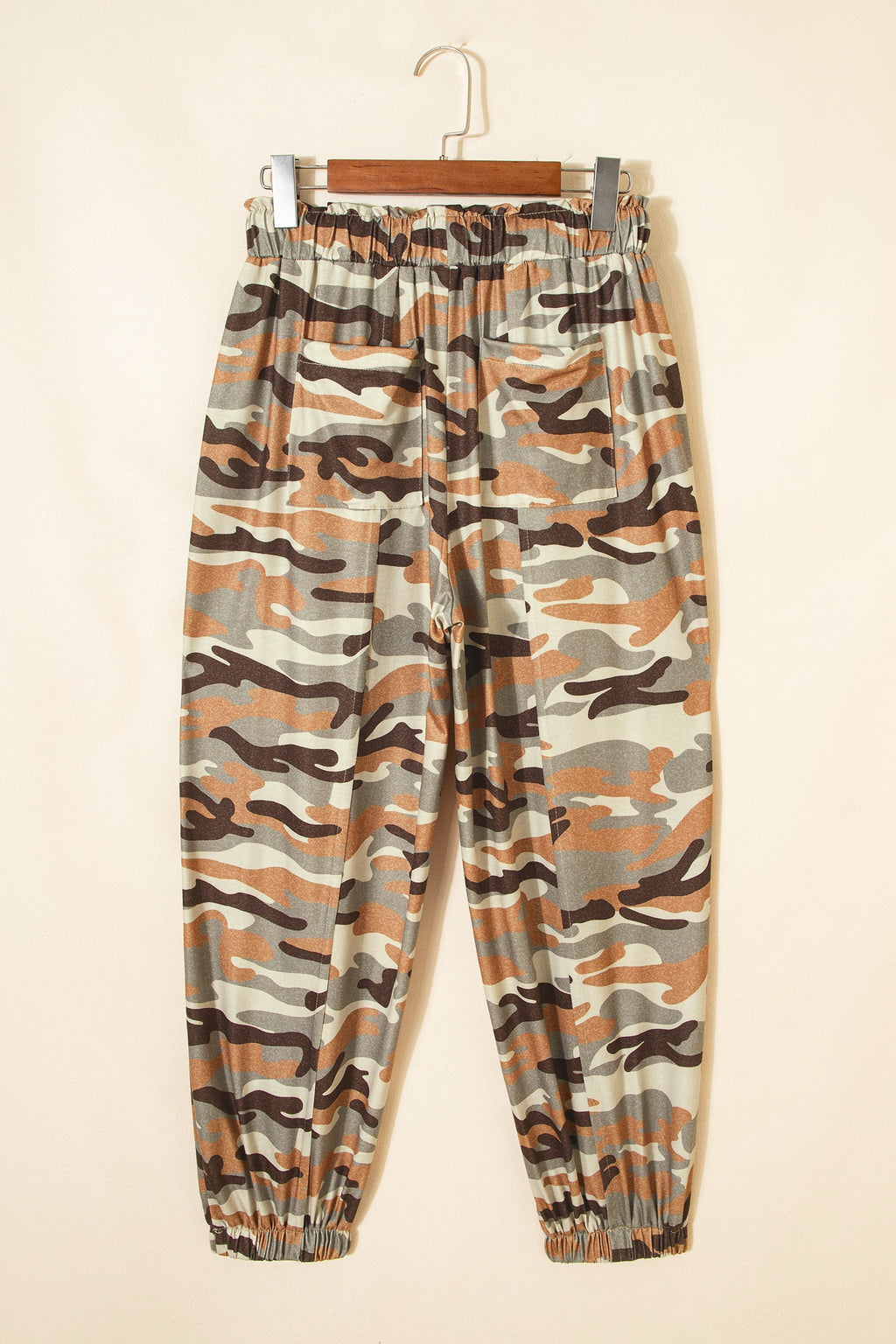 Camo: High-Waisted Cargo Jogger Pants