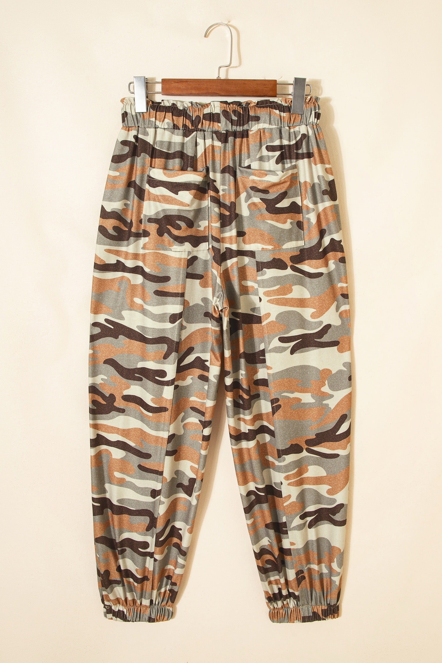 Camo: High-Waisted Cargo Jogger Pants