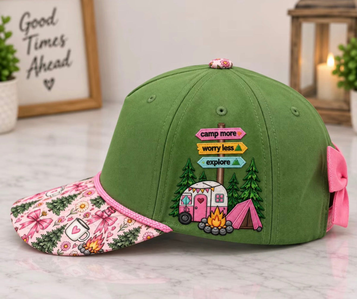 Happy Camper 3D Embroidery H