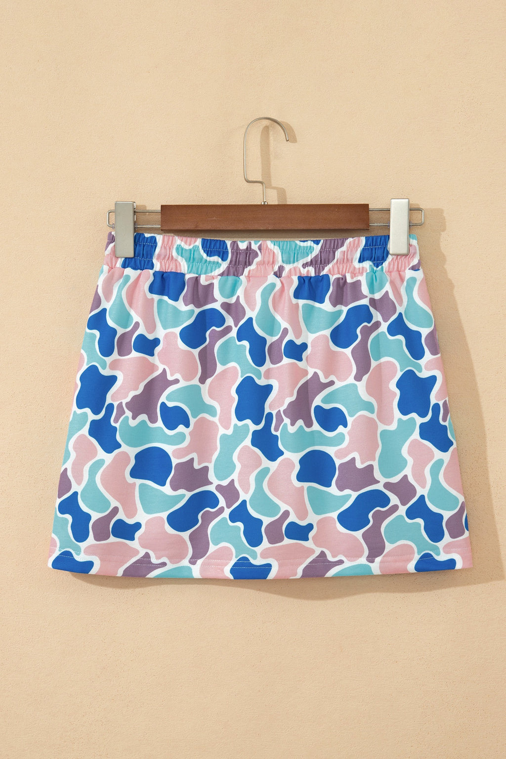 Abstract Camo Mini Skirt