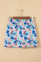 Abstract Camo Mini Skirt