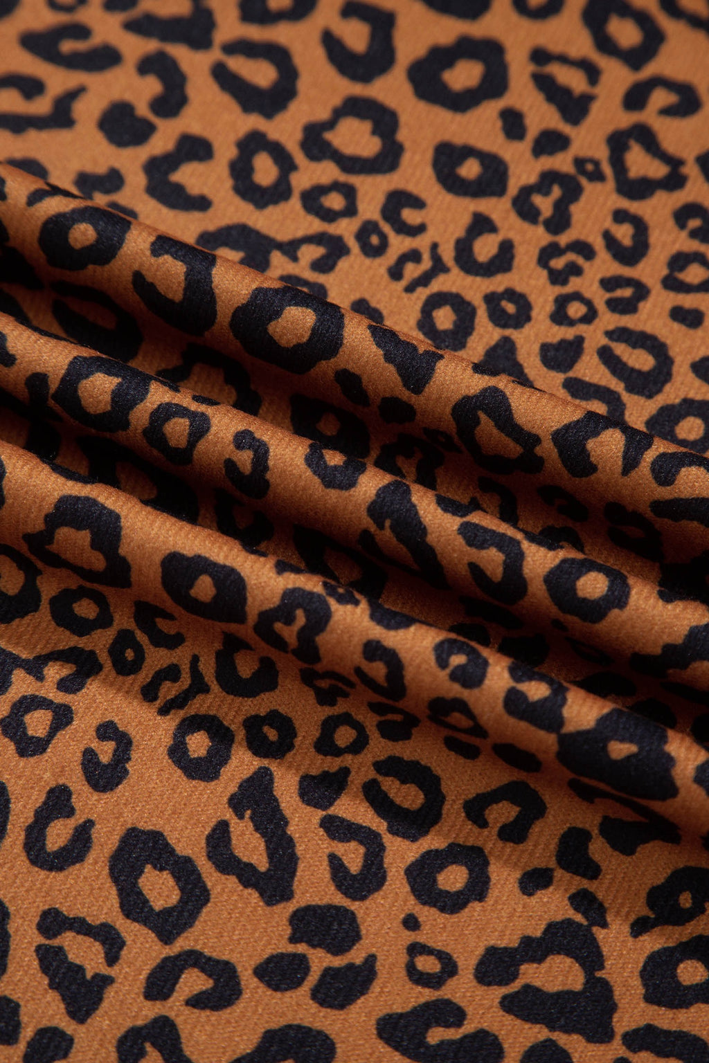 Relaxed Pant Set Brown Leopard Print Long Sleeve Top
