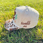 Cowboy Hat — Cow Print Bill Embroidered Hat