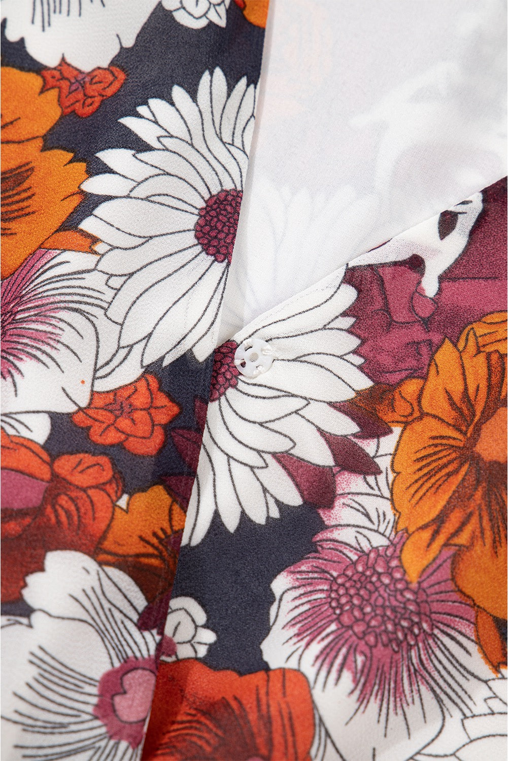 Red Floral Print Wrap V Neck Puff Sleeve Flowy Mini Dress Za