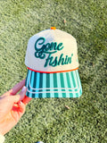 Gone Fishing Embroidered Hat