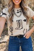 Western Print Short Sleeve Tee
