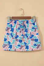 Abstract Camo Mini Skirt