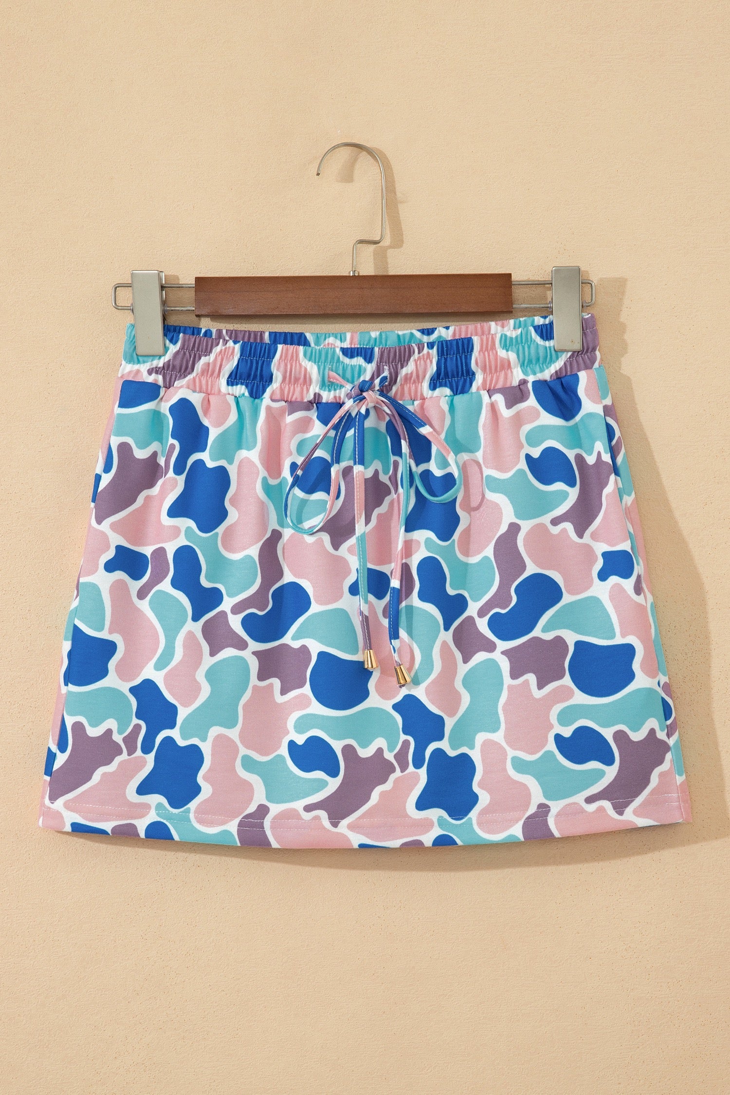 Abstract Camo Mini Skirt