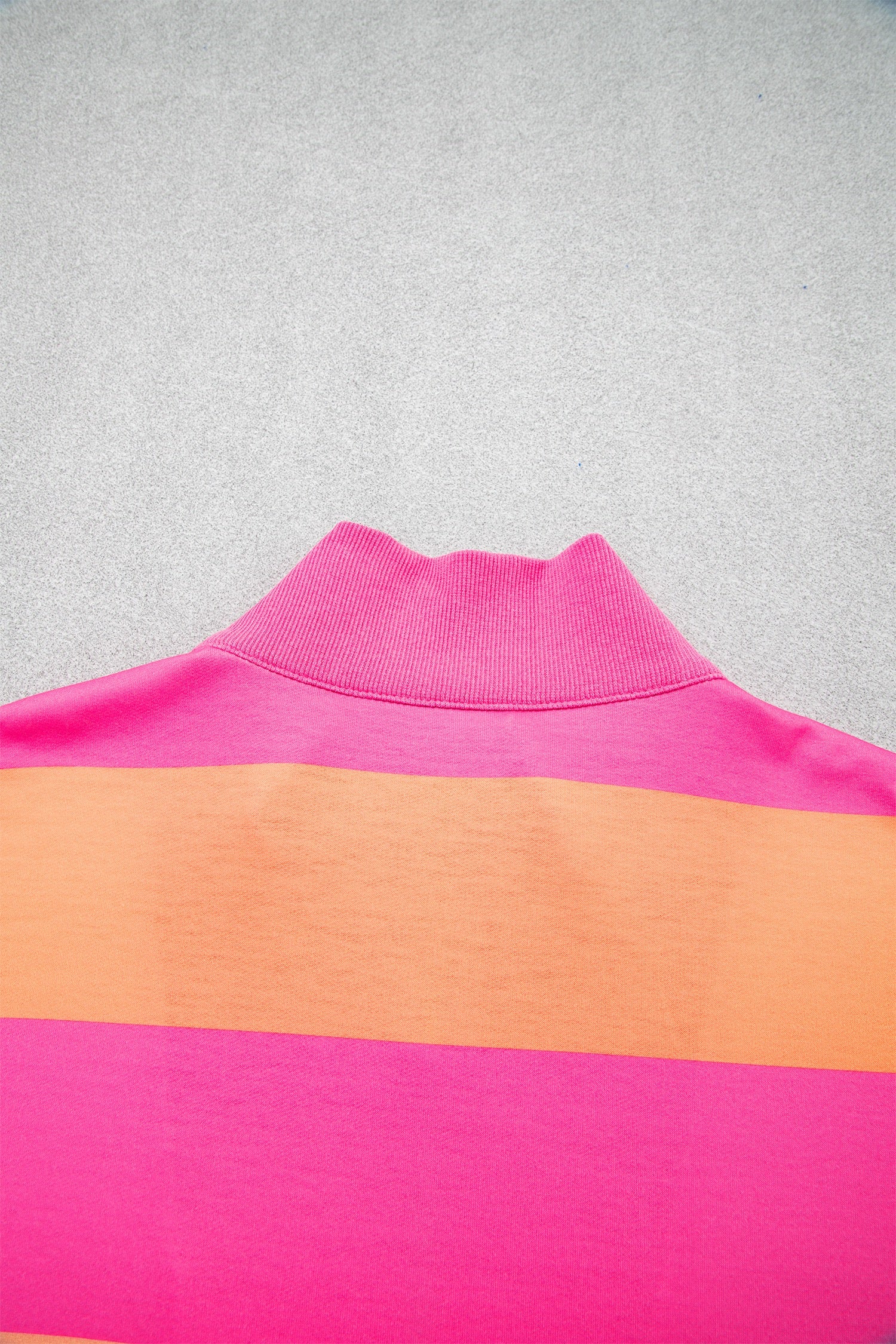 Pink Stripe Long Sleeve Casual Top Drawstring Shorts 2pcs Set