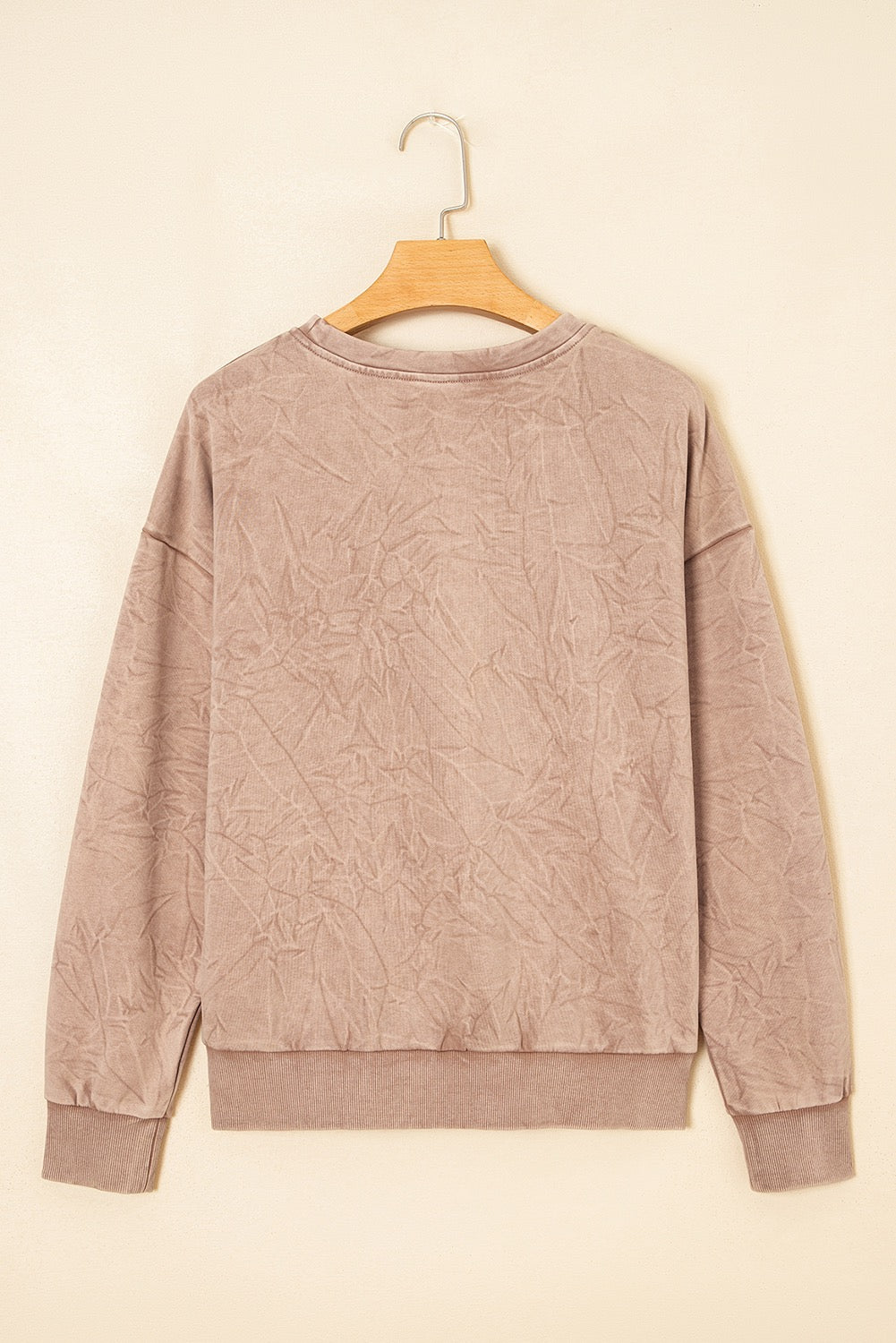 Saved by Grace Letter Embroidery Mineral Wash Sweatshirt