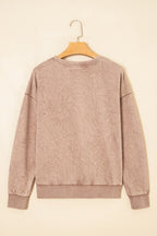 Saved by Grace Letter Embroidery Mineral Wash Sweatshirt