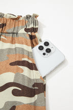 Camo: High-Waisted Cargo Jogger Pants