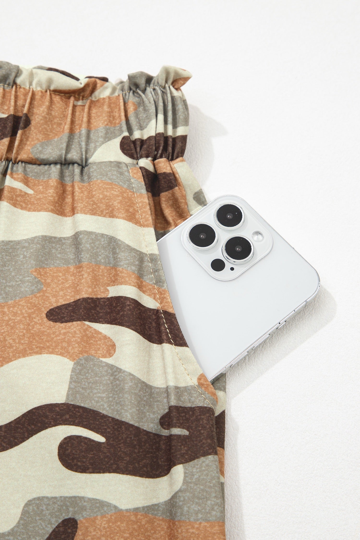 Camo: High-Waisted Cargo Jogger Pants