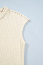 Ribbed Knit Wide Leg Jumpsuit