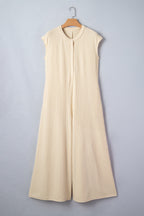 Ribbed Knit Wide Leg Jumpsuit