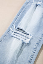 Beau Blue Light Wash Distressed Straight Jeans