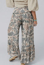 Spring 2026 Camo Print Wide Leg Casual Pants (S-XL)