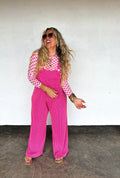Spring Karli Boho Overalls Pink