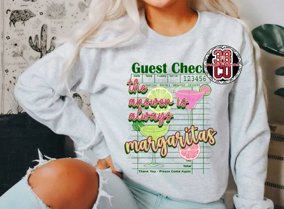 The Answer Is Always Margaritas Shirt | CC & Gildan