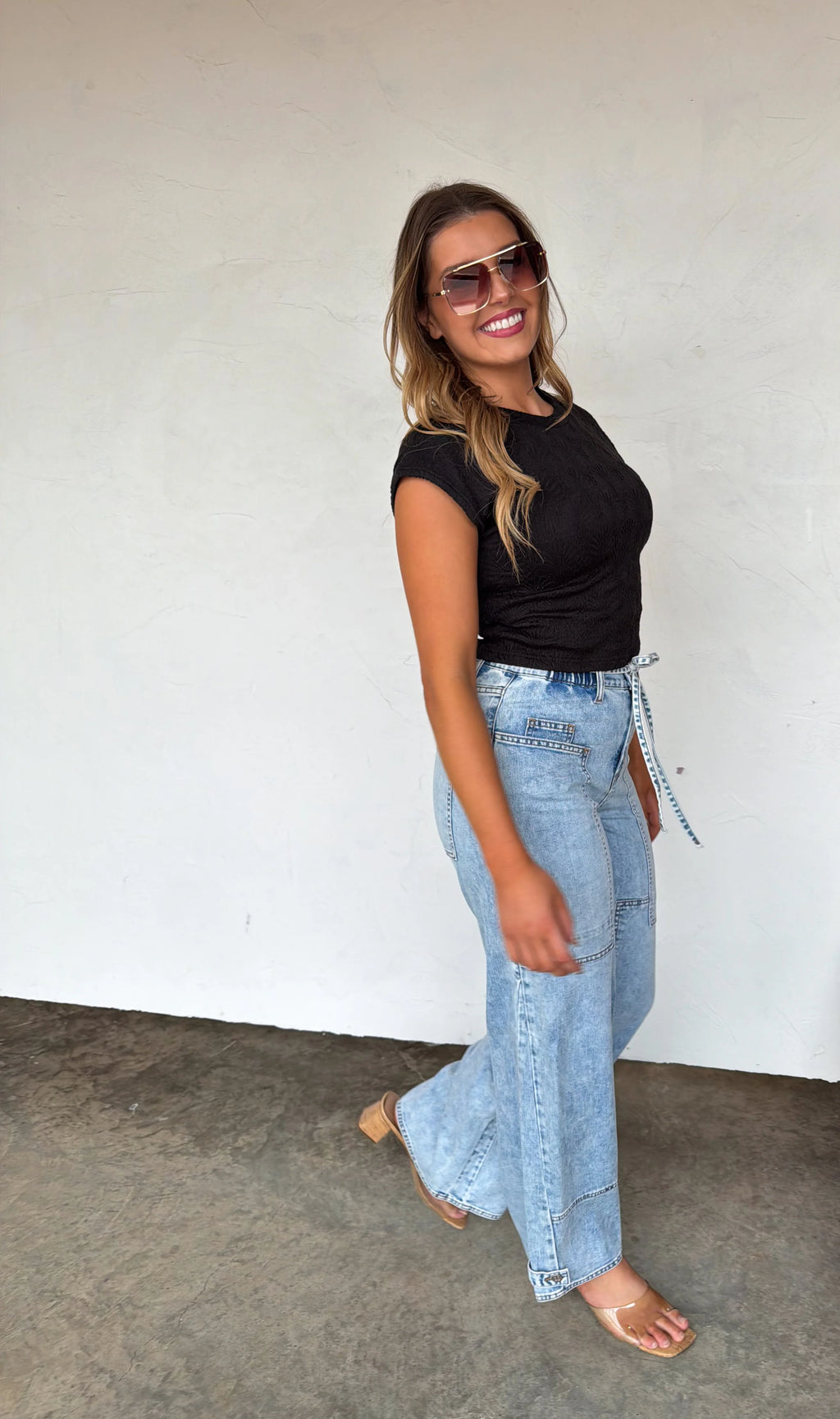 Large Panel Pocket Jeans