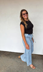 Large Panel Pocket Jeans