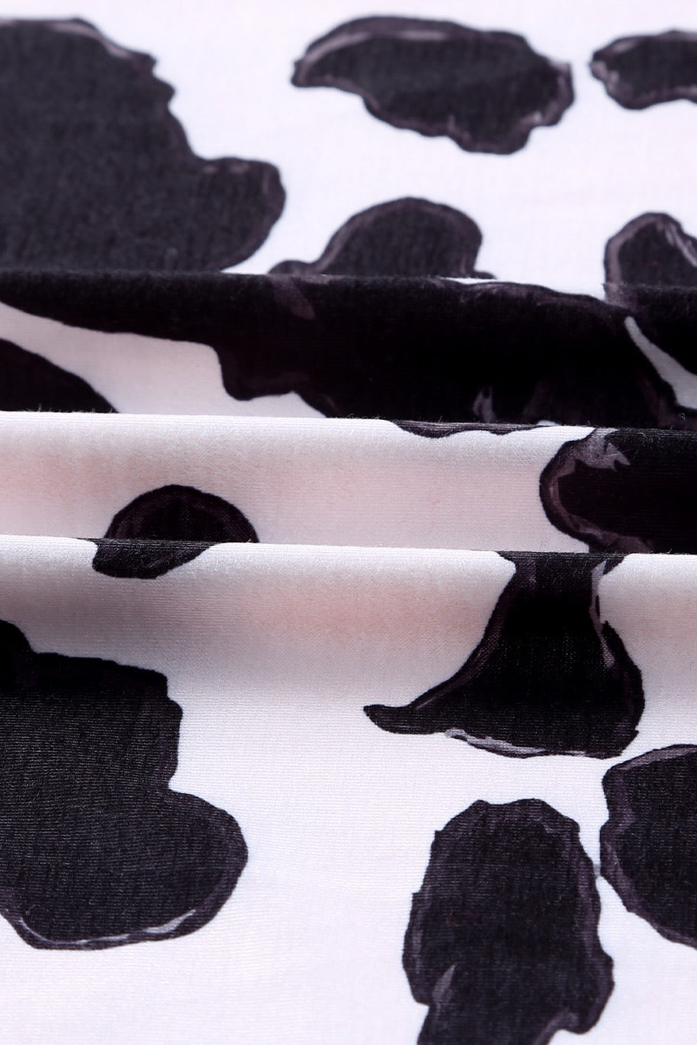 Black Western Cow Patchwork Open Front Cardigan