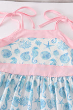 Marine creature print woman dress
