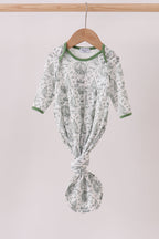 Green christmas tree print gown