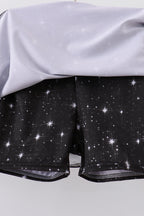 Black glitter skort set