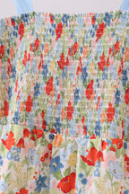 Floral smocked women tiered dress
