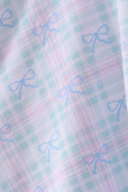 Plaid bow ruffle dress