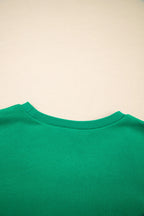 Sea Green HOLLY JOLLY Towel Embroidered Christmas Holiday Sweatshirt