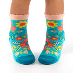 Toddler Socks Turquoise Floral