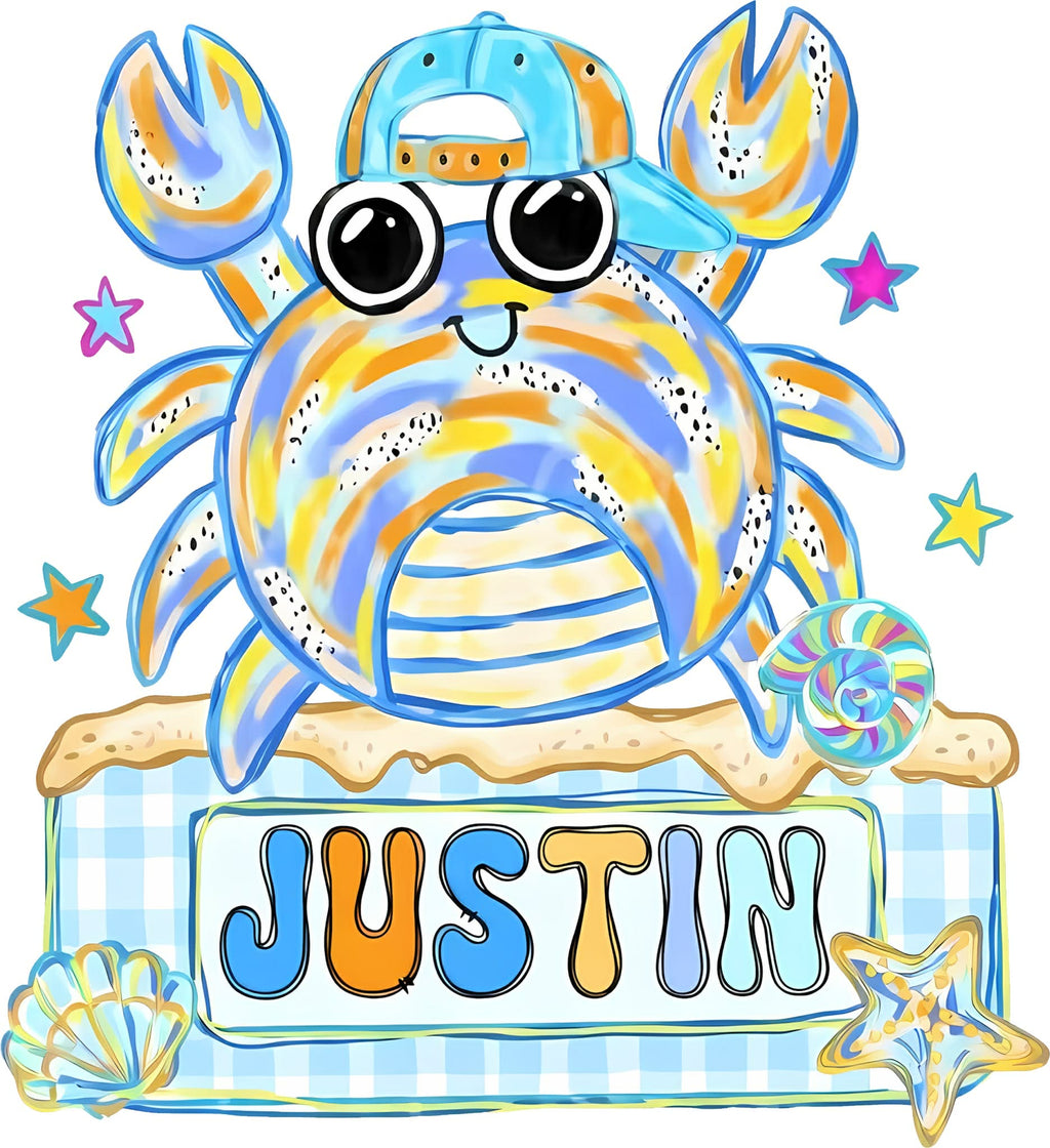 Custom Kids Crab Tee | Comfort Colors or Gildan
