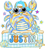 Custom Kids Crab Tee | Comfort Colors or Gildan