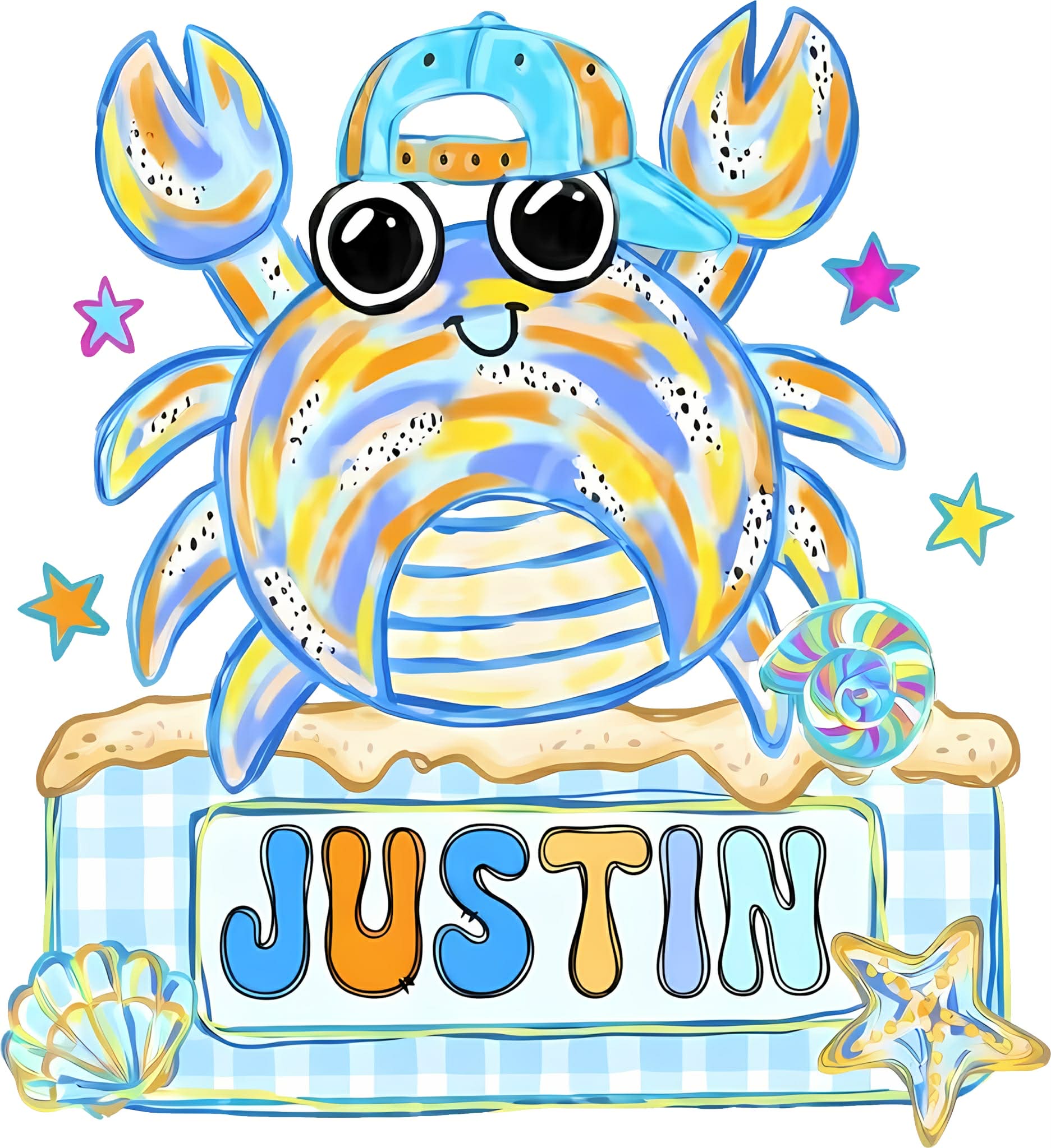 Custom Kids Crab Tee | Comfort Colors or Gildan