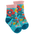 Toddler Socks Turquoise Floral