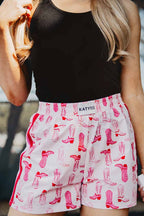 Light Pink Western Boots Cute Women's Boxer Shorts Grad Gift