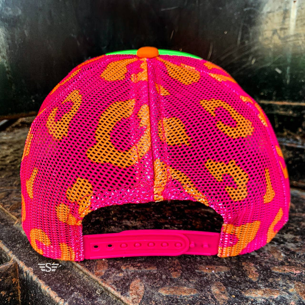 Sequin Boot Printed Magna Pony® Mesh Foam Trucker Hat