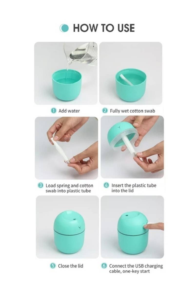 ..Mini Portable USB Led Diffusers Humidifier