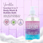 BLOSSOM Vanilla 2-in-1 Body Wash/Bubble Bath with Hyaluronic